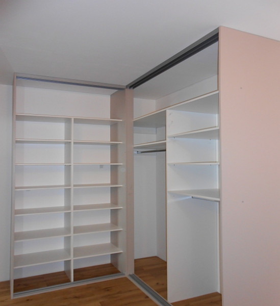 Rohová vstavaná skriňa doornet-Béžová / lacobel